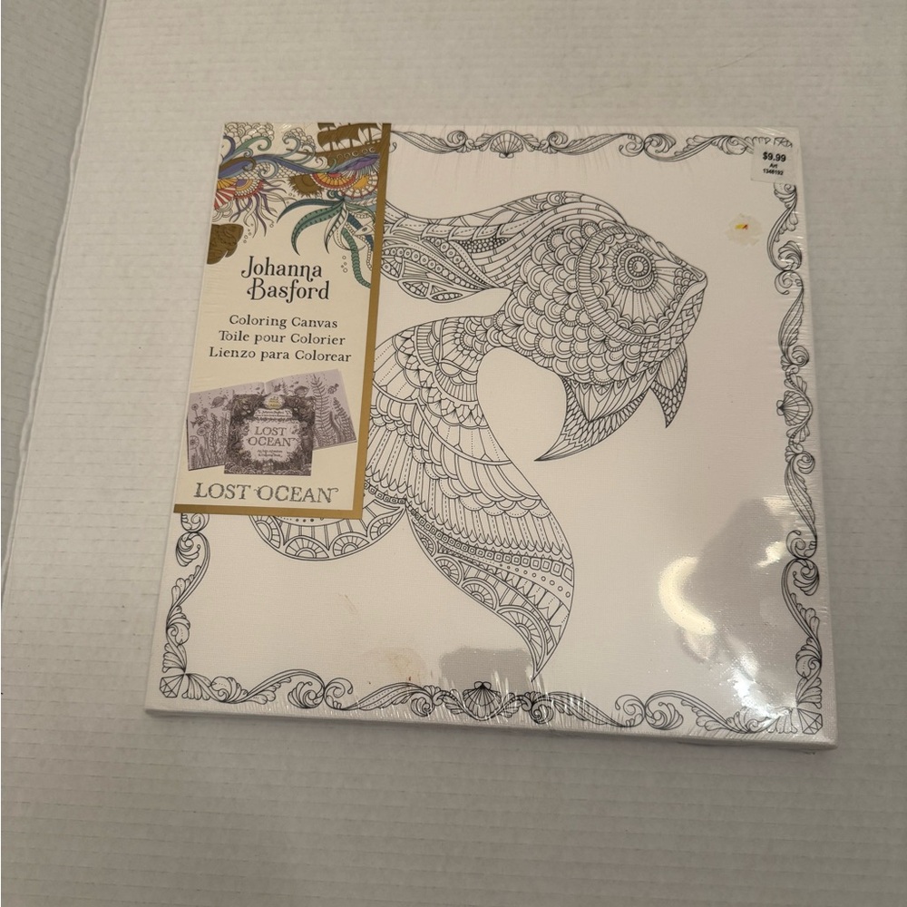 Lost Ocean Coloring Canvas - White